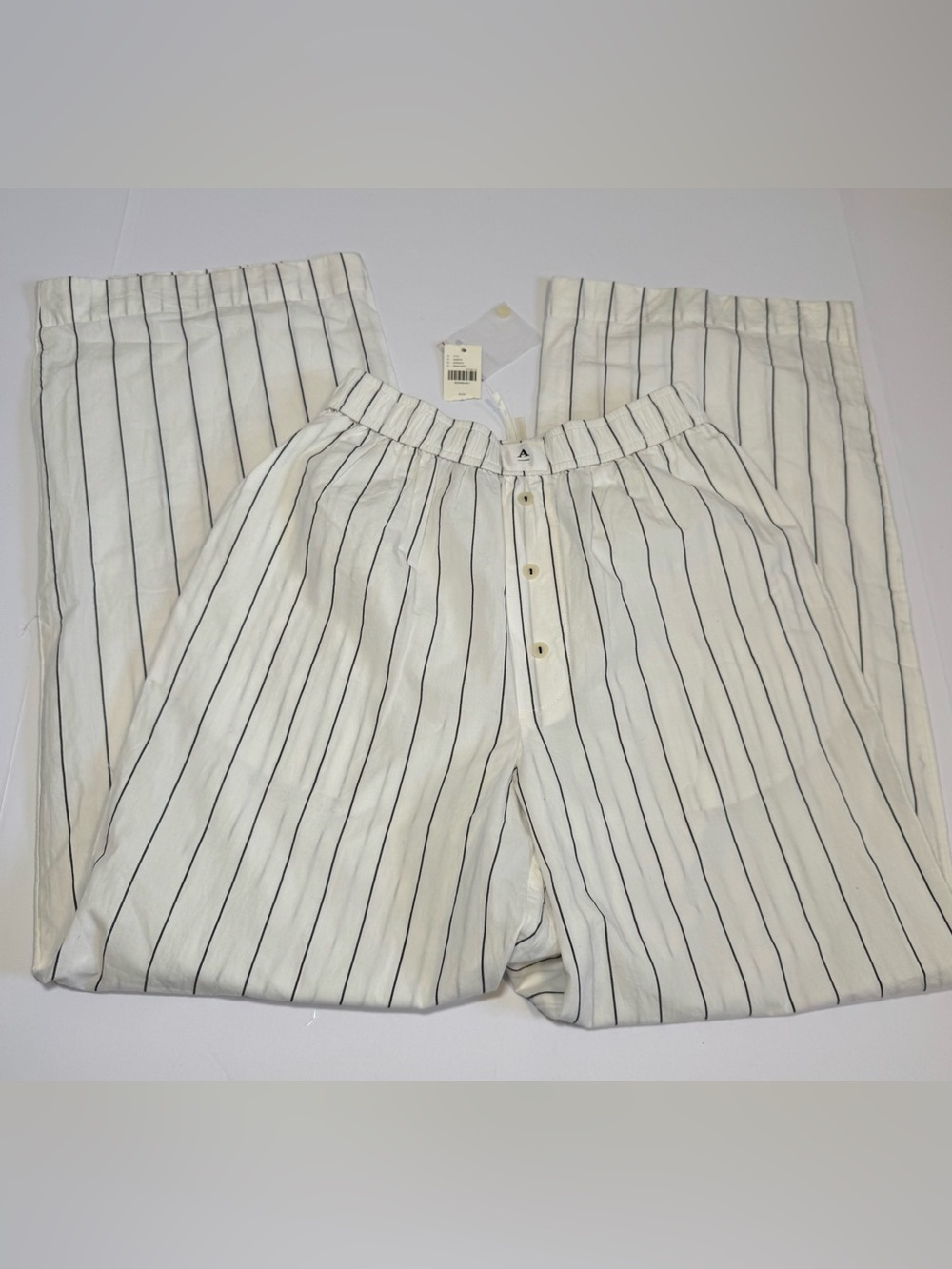 Anthropologie LyreBird
The Wren Boxer Pants Striped Cotton Wide leg NWT XXS